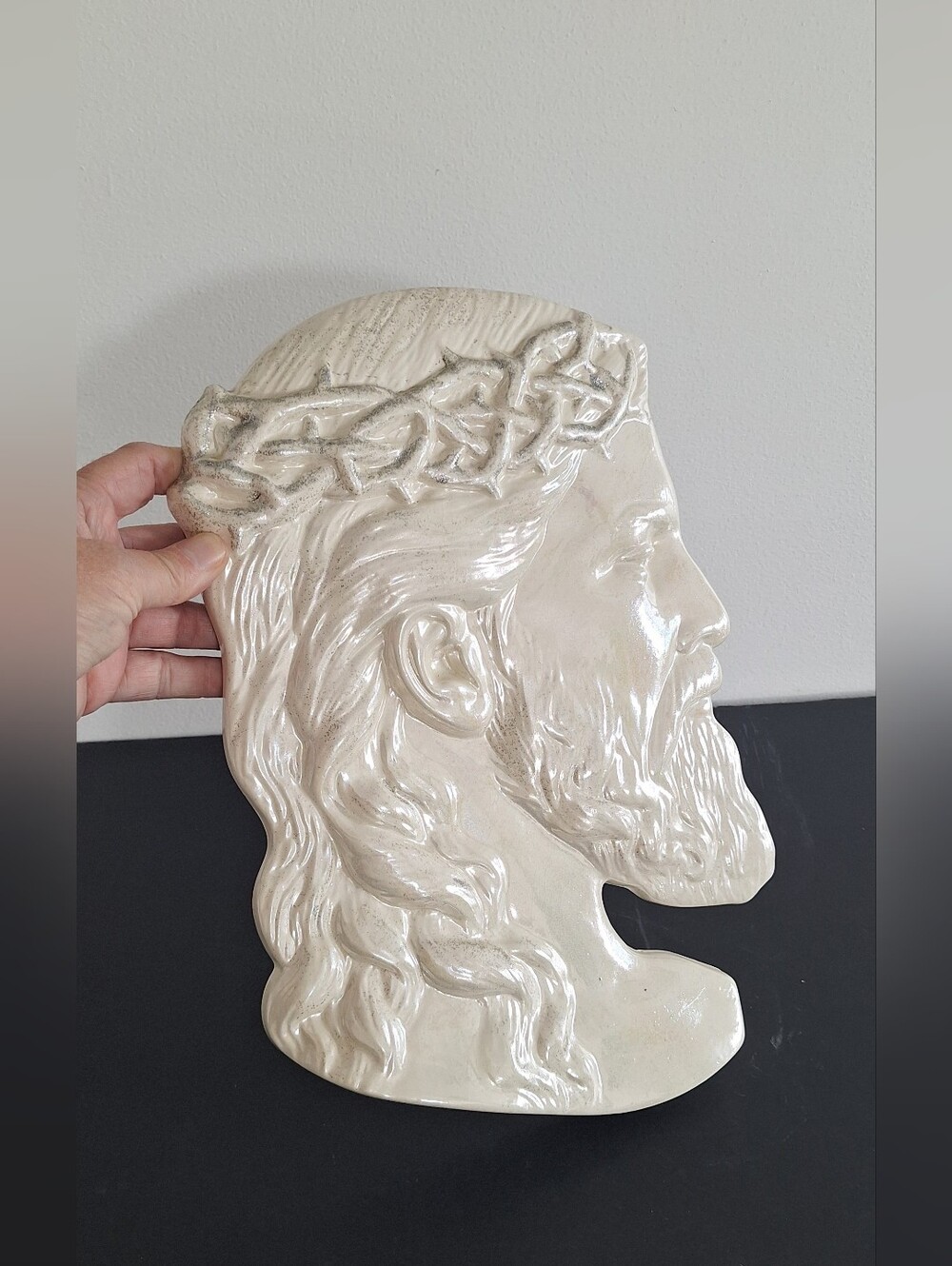 Ceramic face of Jesus
